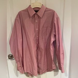 Lauren Ralph Lauren No Iron Button Down Striped Shirt Sz 17 GUC B5